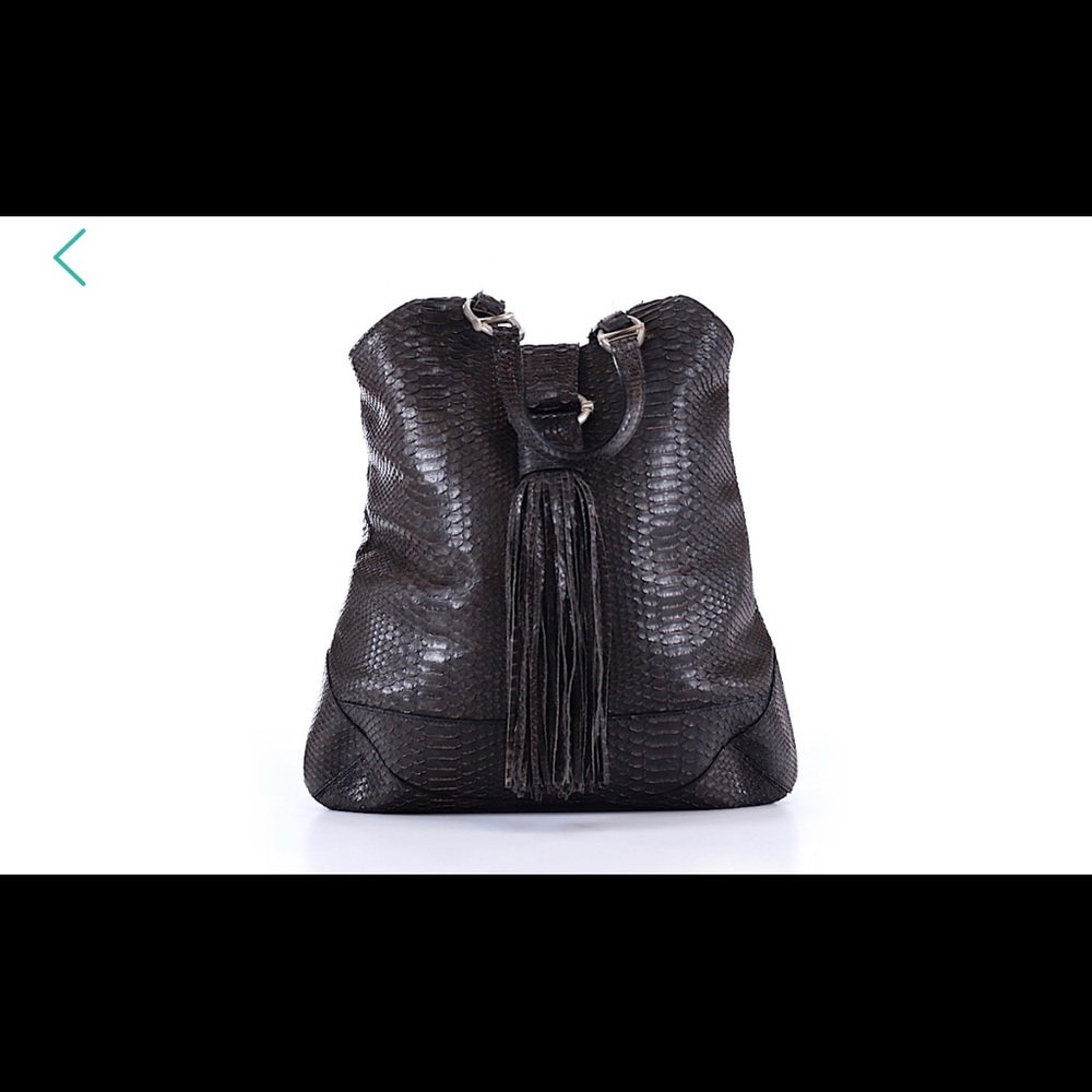 Python skin shoulder bag